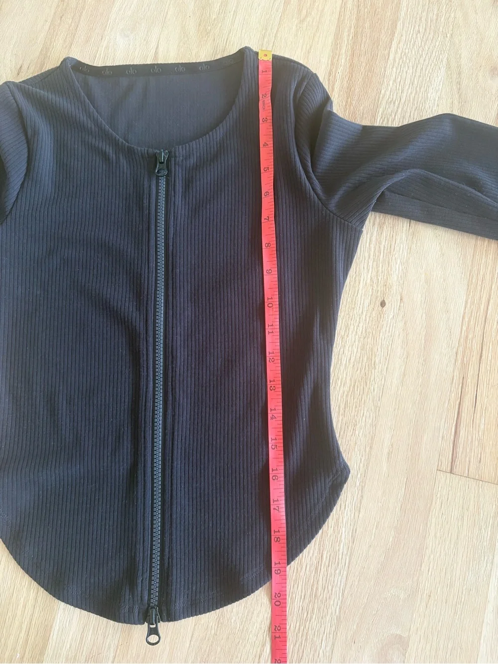 Alo Yoga Black Ribbed Stardust Long Sleeve
